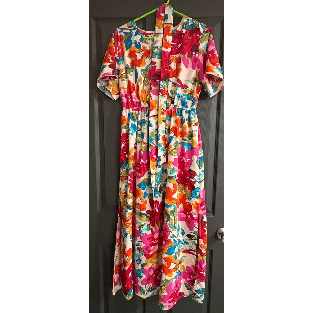 Vibrant Floral Maxi Dress, WILD FABLE SUNDRESS MED , ABOUND DRESS MED